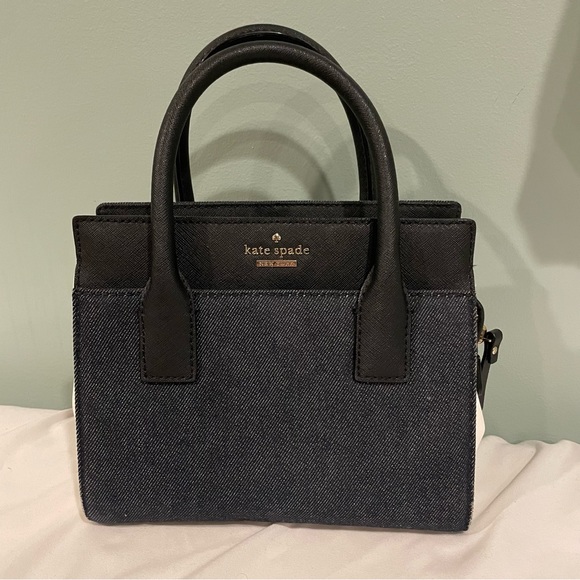 Kate Spade Saffiano-Trimmed Denim Handle Bag - Picture 4 of 5